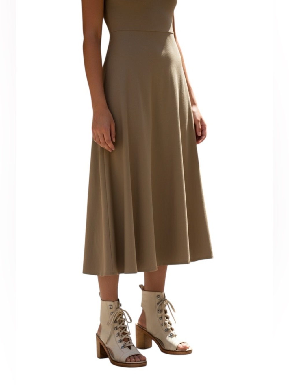 Vintage Foundry Co Odette Lace-Up Peep Toe Booties Off-White Leather Size 8 NWOT